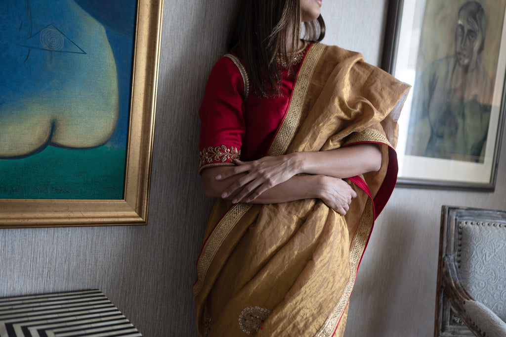 Kolka Saree in Gold Tissue
