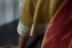 Dilnaz Choli Blouse in Gold Pin Stripe
