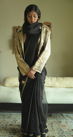 Bomber Jacket in Gold Brocade Tissue