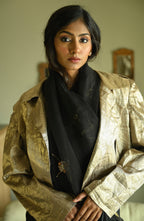 Bomber Jacket in Gold Brocade Tissue