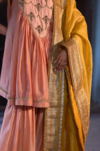 Amaal Dupatta in Yellow Tissue