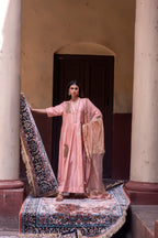 Shaheen Anarkali  in Dusty Pink Silk