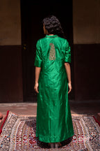 Shaheen Anarkali in Green Silk