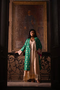 Sally Jacket in Green Brocade