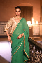 Mumtaz Kediya Blouse In Ivory Brocade