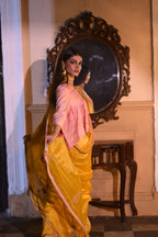 Chandphool Kediya Blouse in Tyohaar Pink Brocade