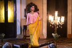 Chandphool Kediya Blouse in Tyohaar Pink Brocade
