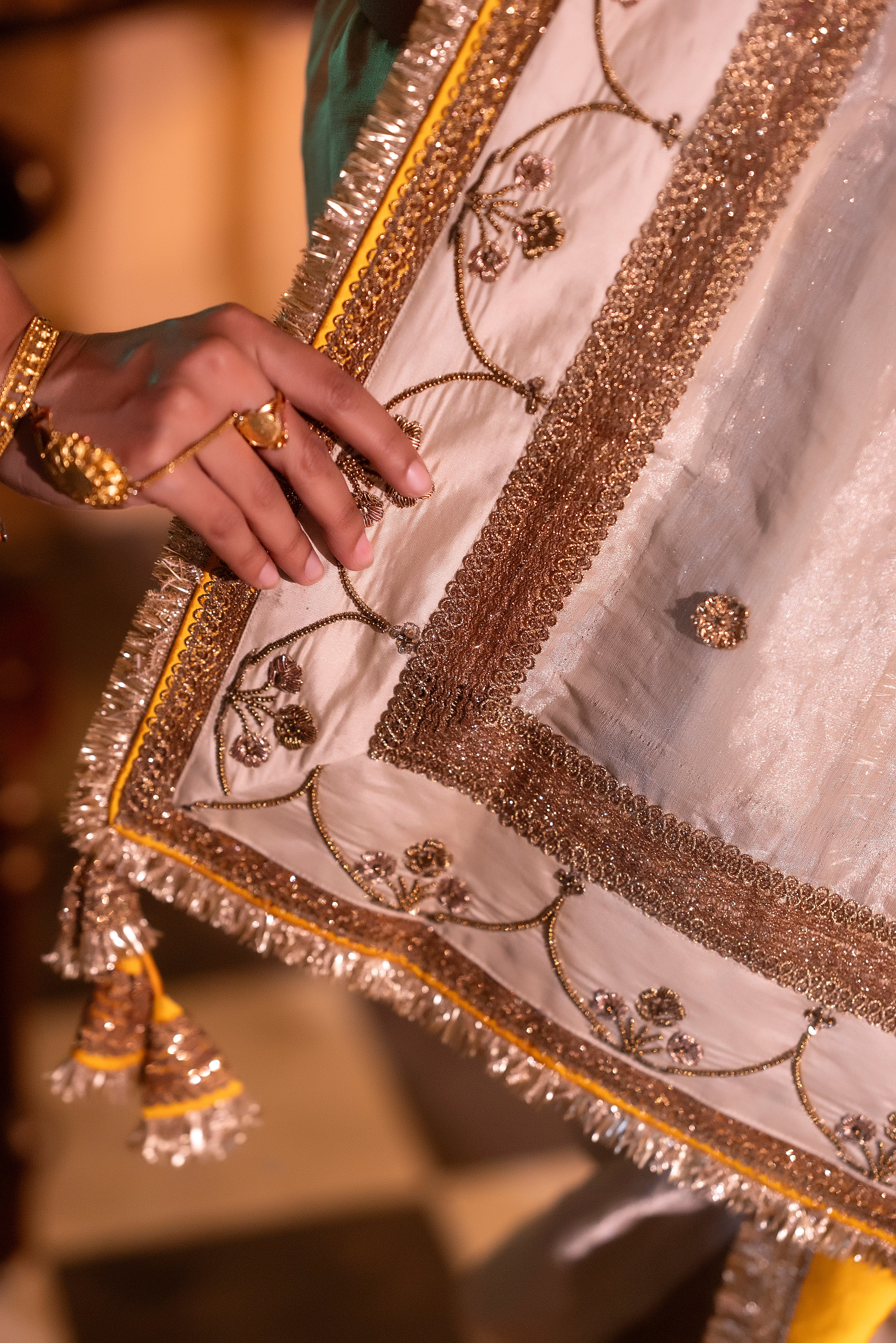 Jalsa saree in Ivory Tissue