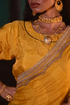 Reshma Blouse in Yellow Silk