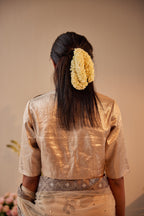 Princess Blouse in Silver Brocade Tissue