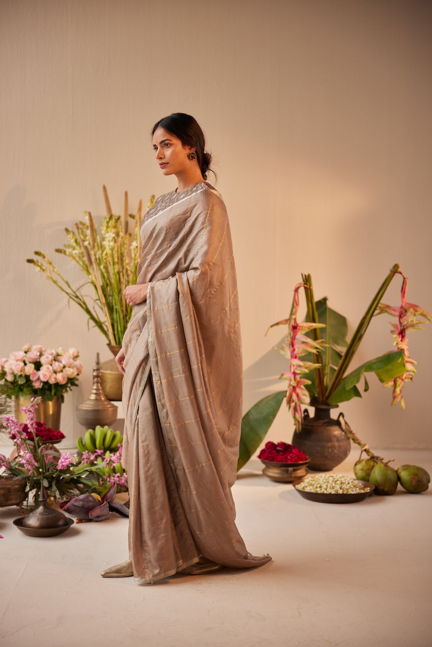 Sameera Saree in Grey Silk