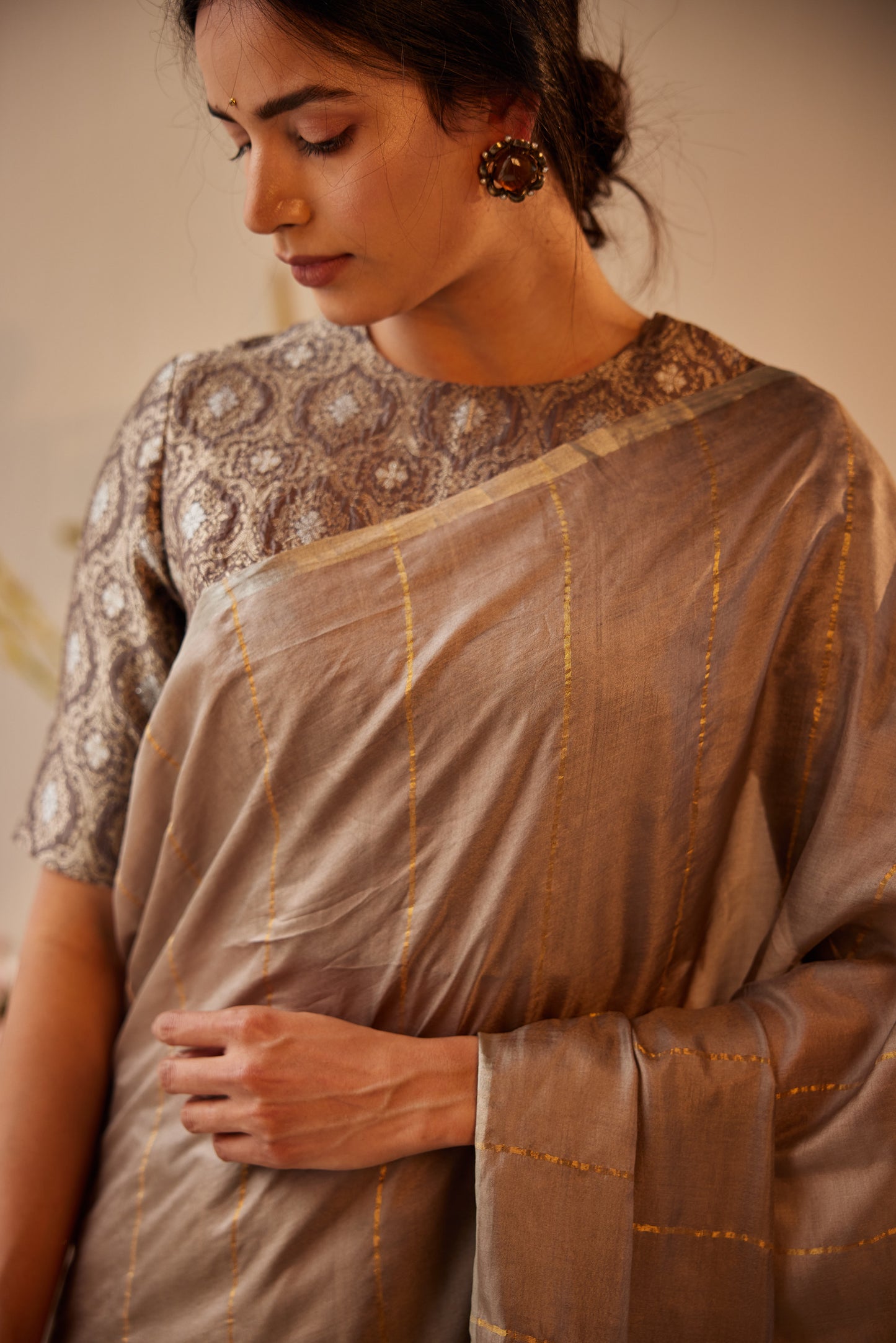 Sameera Saree in Grey Silk