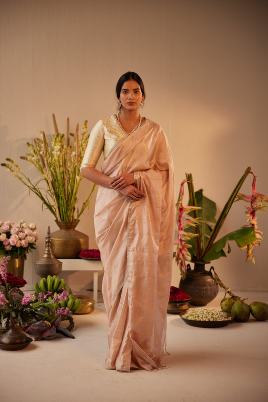 Sameera Saree in Dusty Pink Silk