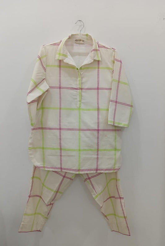 Co-Ord Set in Bengal cotton Handloom checks