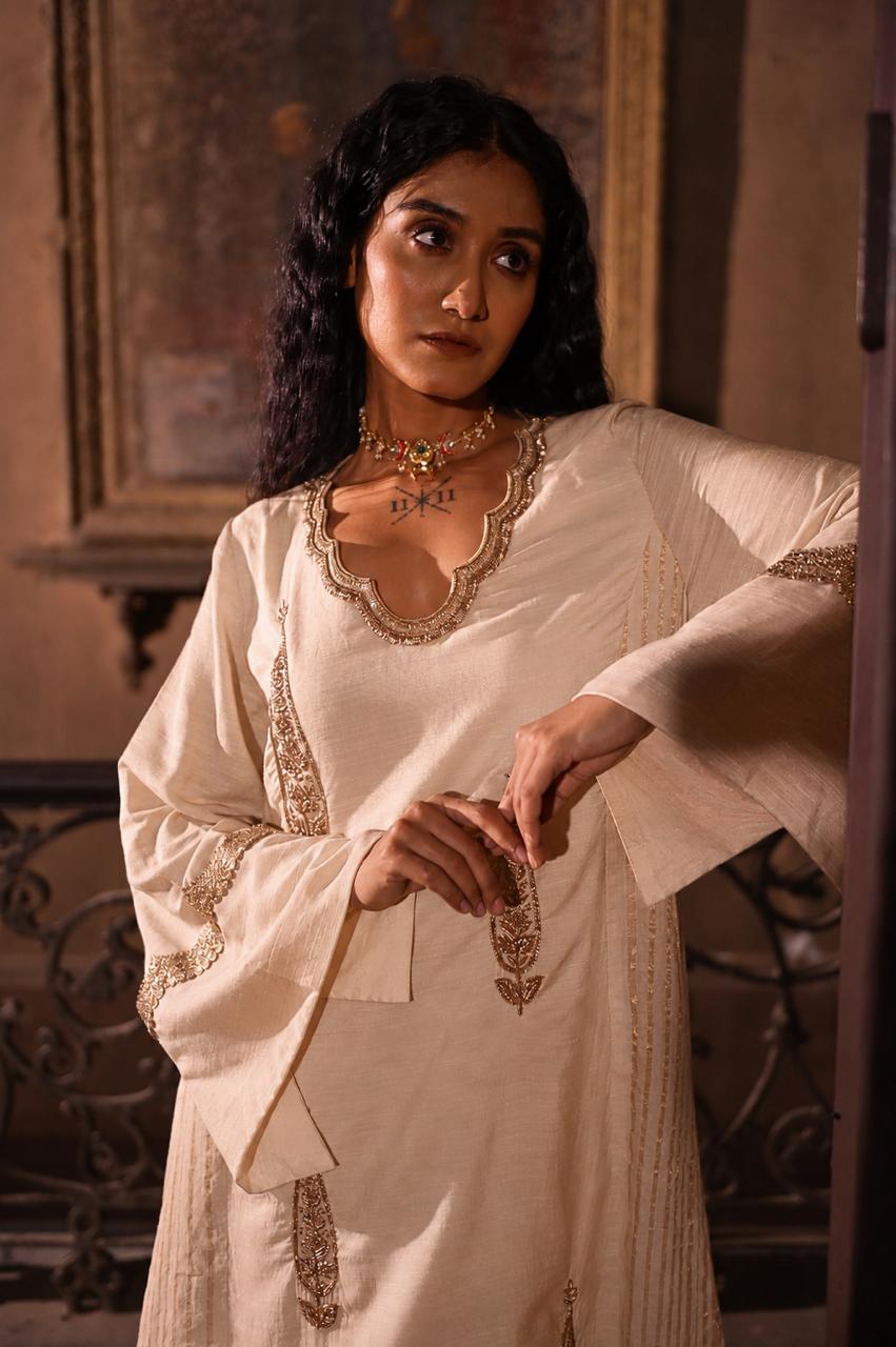 Tannu Ivory Kurta with Palazzo
