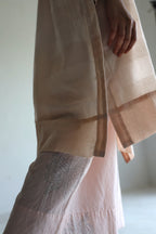 Kaftan In Gulab Pink Silk Muslin With Palazzo