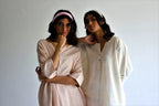 Kaftan In Gulab Pink Silk Muslin With Palazzo