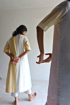 Anu Kurta In Dual Color Block With Pants