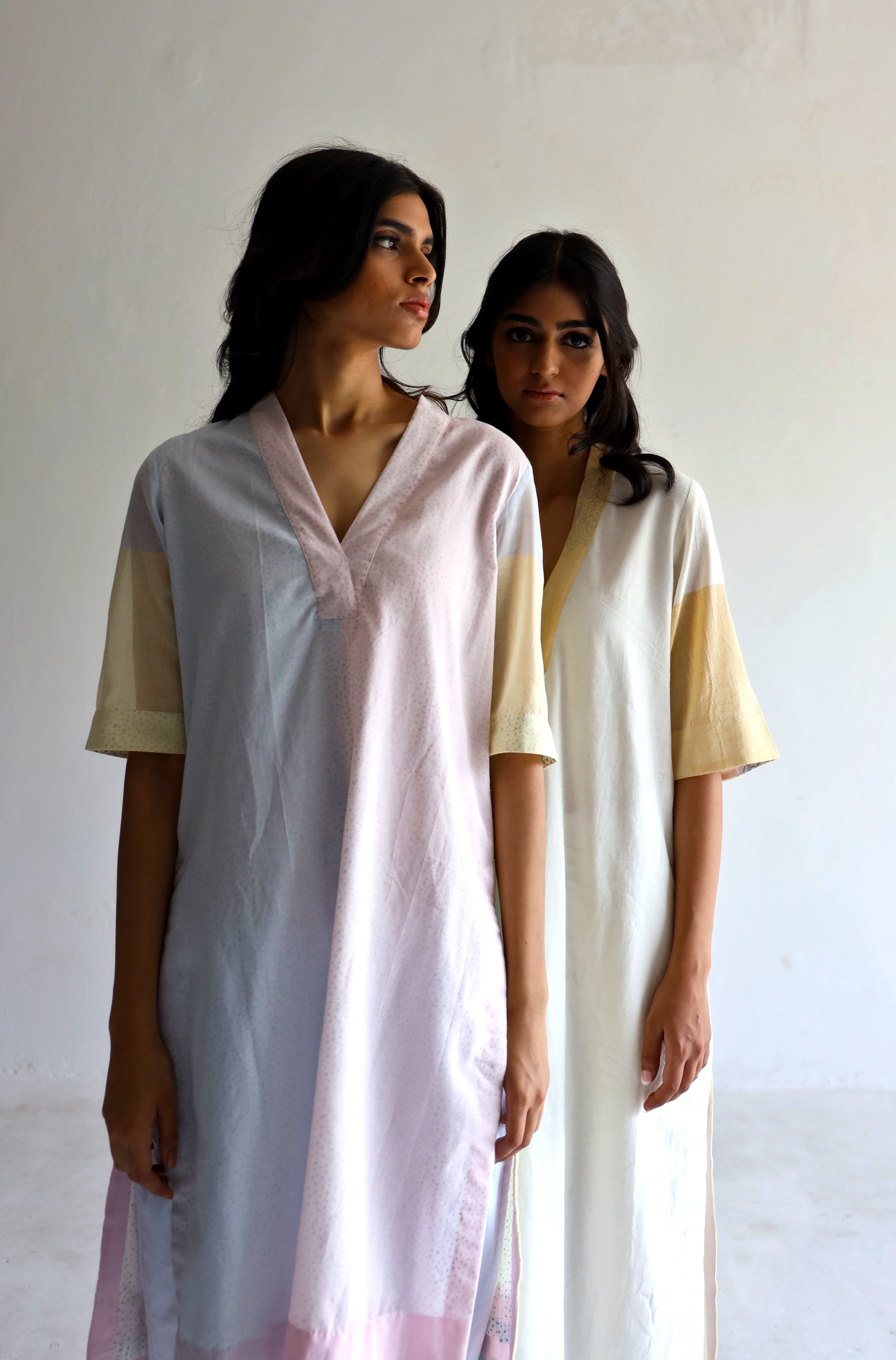 Anu Kurta In Dual Color Block With Pants