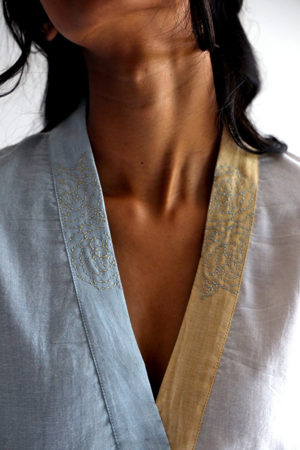 Anu Kurta In Dual Color Block With Pants