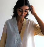 Anu Kurta In Dual Color Block With Pants