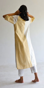Anu Kurta In Dual Color Block With Pants