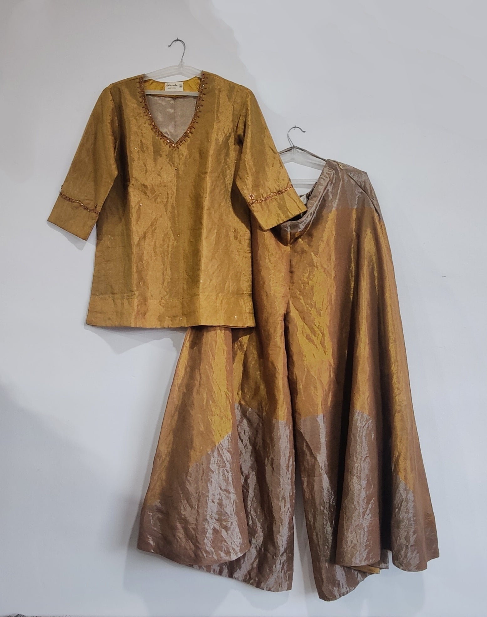 Mini Anu in Champagne Grey Tissue with Garara