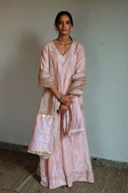 Dupatta in Ash Pink Chanderi & CC gota