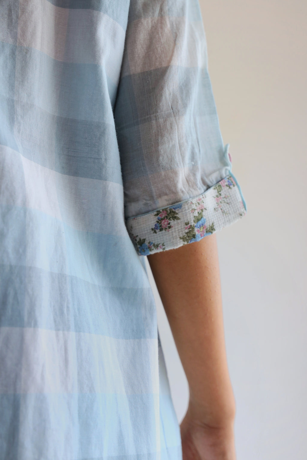 HK Kurta in Blue Jamdani Lungi Checks with Pants