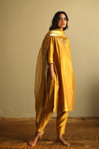 Noor Kurta In Ochre Chanderi With Pant