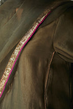 Full size Dupatta In Moss Printed Organza