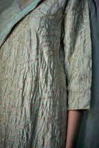 Anu Kurta In Pista Octa Gota Chanderi With Pants