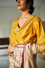Jaipur Sari In Warm Chai Beige Chanderi