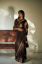 Manju Sari In Bark Brown Mulberry Silk