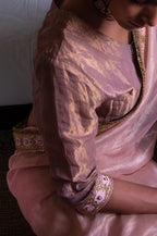 Nina Blouse in Blush pink Handloom Tissue