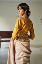 Jaipur Sari In Warm Chai Beige Chanderi