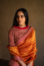 Sari in Orange Tissue