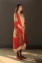 Frida Stole In Red Silk