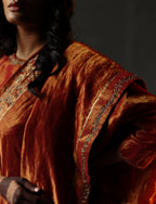 Sari in Ruby Red Tissue