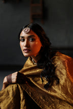 Dupatta in Antique Gold Tissue