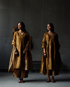 Tannu Kurta in Vintage Gold Tissue with Farshi