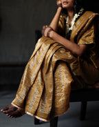 Sari in Vintage Gold Tissue Stripes