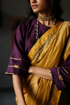 Reshma Blouse in Garnet Purple Chanderi