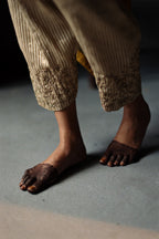 Empireline Kurta in Garnet Purple Raw Silk with Shalwar