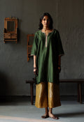 Saifi Kurta in Emerald Green Chanderi with Farshi