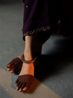 Ooch Neech in Ruby Red Raw Silk with Farshi