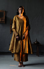 Tannu Kurta in Vintage Gold Tissue with Farshi