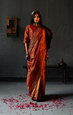 Sari in Ruby Red Tissue