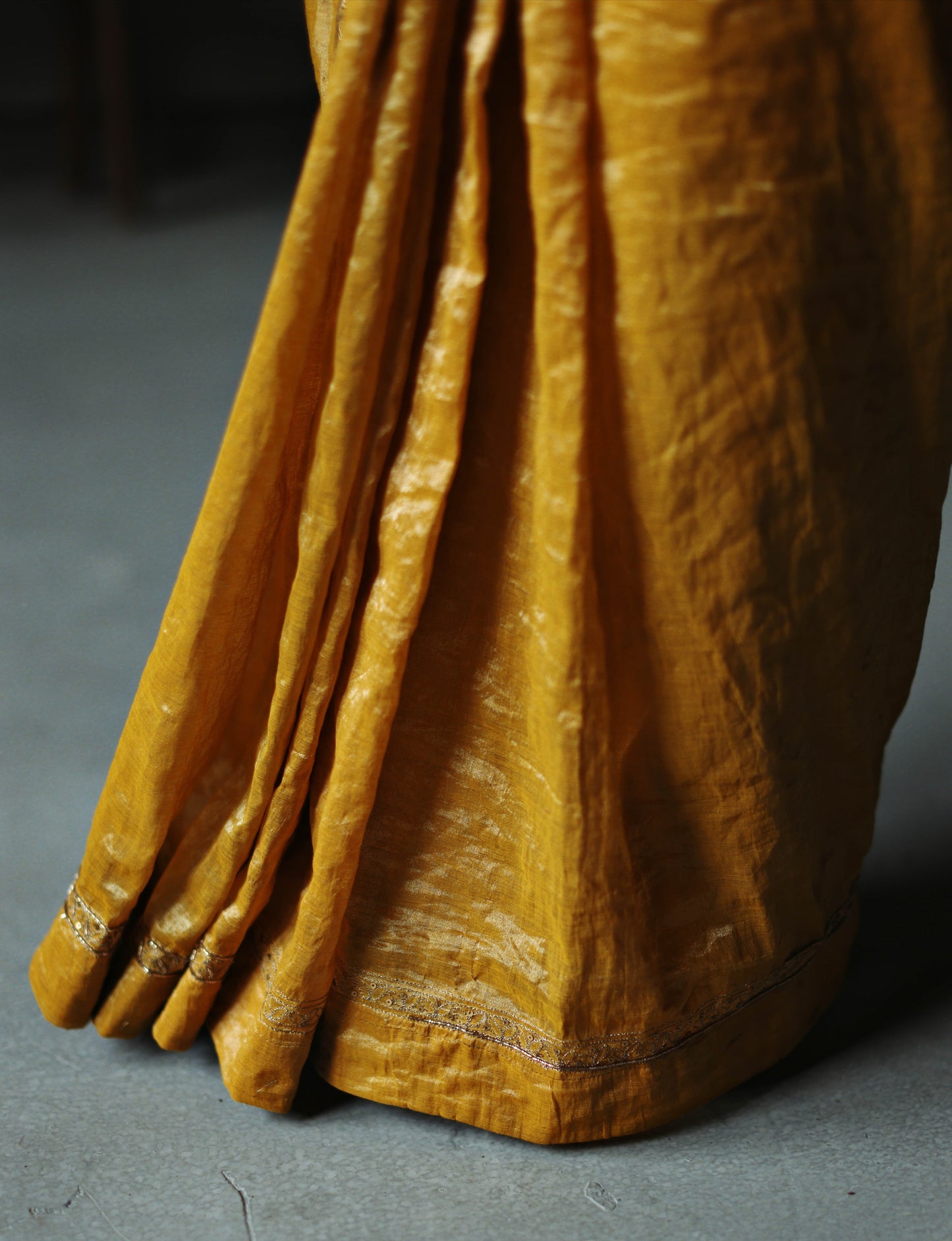 Sari in Topaz Yellow Tissue