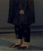 Md Kurta In Black Velvet With Salwar